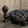 Set Of 15 Italian Hand Carved Walnut Finials