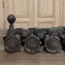 Set Of 15 Italian Hand Carved Walnut Finials
