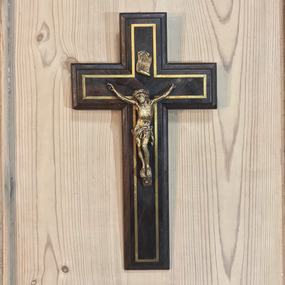 Antiqued Wall Cross, Catholic Home Decor