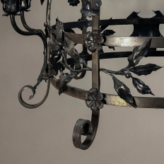 Antique Italian Wrought Iron Chandelier