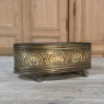 19th Century Embossed Brass Footed Jardiniere