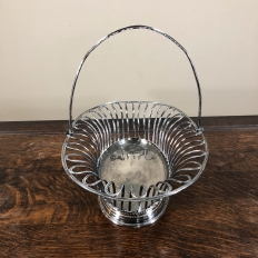 French Silver Plate Louis XVI Style Basket