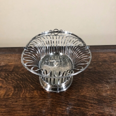 French Silver Plate Louis XVI Style Basket
