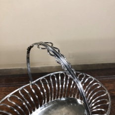 French Silver Plate Louis XVI Style Basket