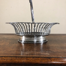 French Silver Plate Louis XVI Style Basket