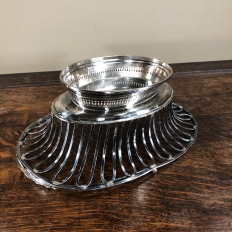 French Silver Plate Louis XVI Style Basket