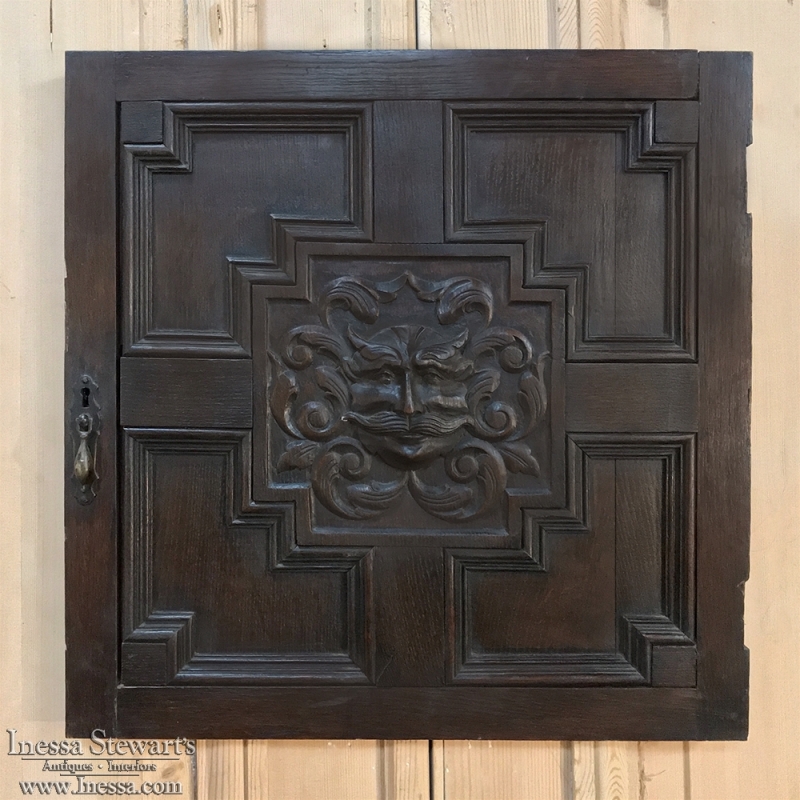 19th Century English Carved Wood Panel