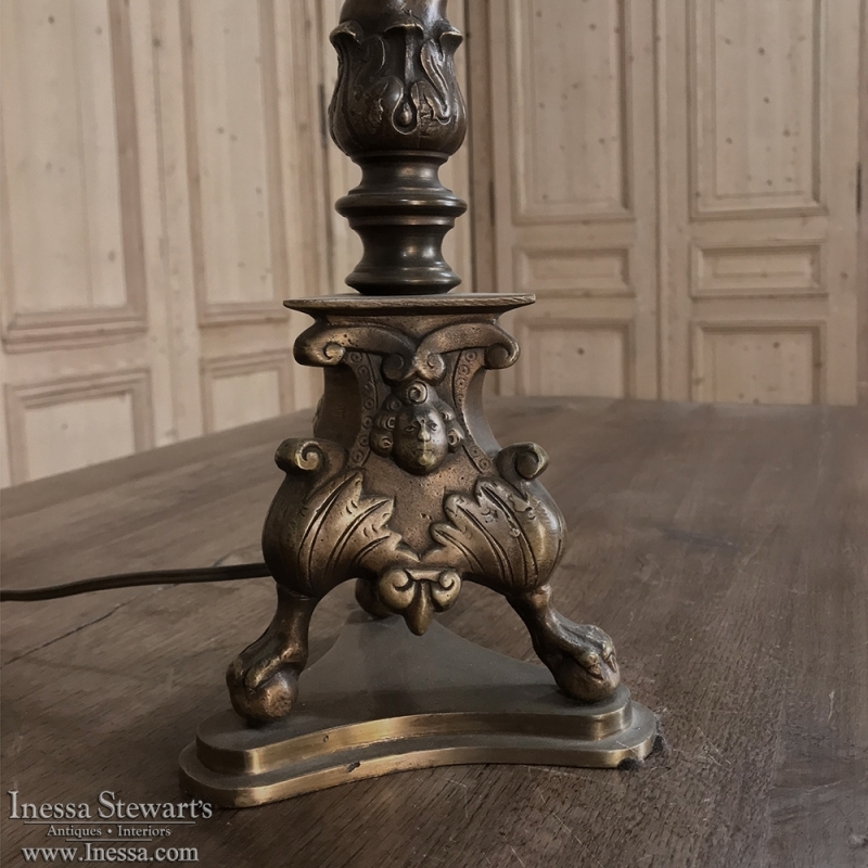 Antique Brass Table Lamp Inessa Stewart's Antiques