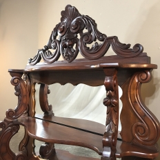 19th Century French Louis Philippe Mahogany Mirrored Shelf