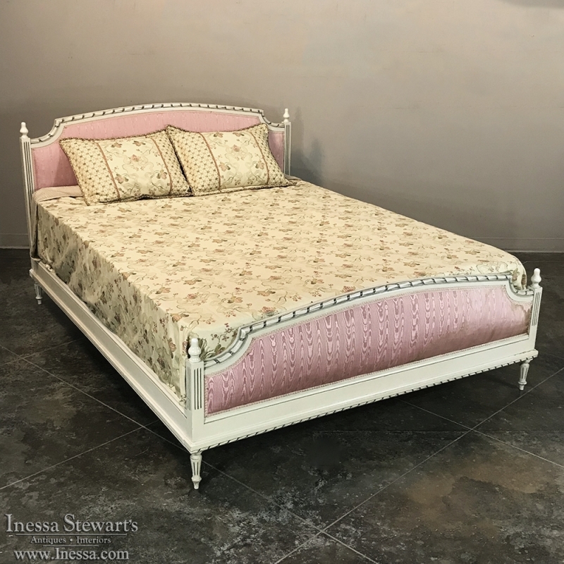 Antique French Louis XVI Painted Bed ca. 1950