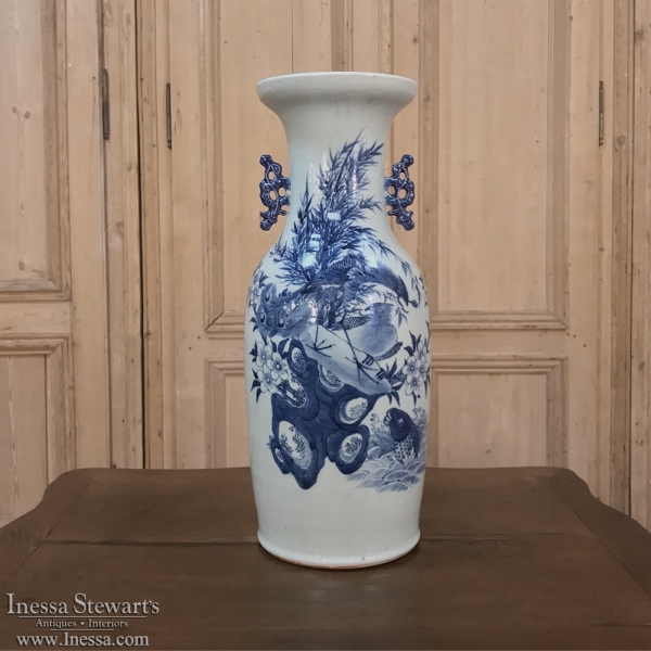 19th Century Blue & White Vase