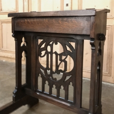 19th Century Rustic Gothic Prayer Bench ~ Prie Dieu