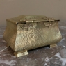 Antique French Arts & Crafts Period Hand-Hammered Brass Box