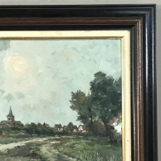 Vintage Framed Oil Painting on Board by A. Sergier