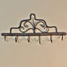Pair 19th Century Spanish Wrought Iron Spoon Racks from Malaga