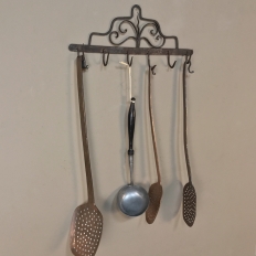 Pair 19th Century Spanish Wrought Iron Spoon Racks from Malaga