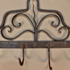 Pair 19th Century Spanish Wrought Iron Spoon Racks from Malaga