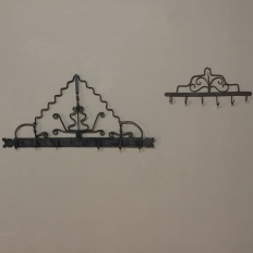 Pair 19th Century Spanish Wrought Iron Spoon Racks from Malaga