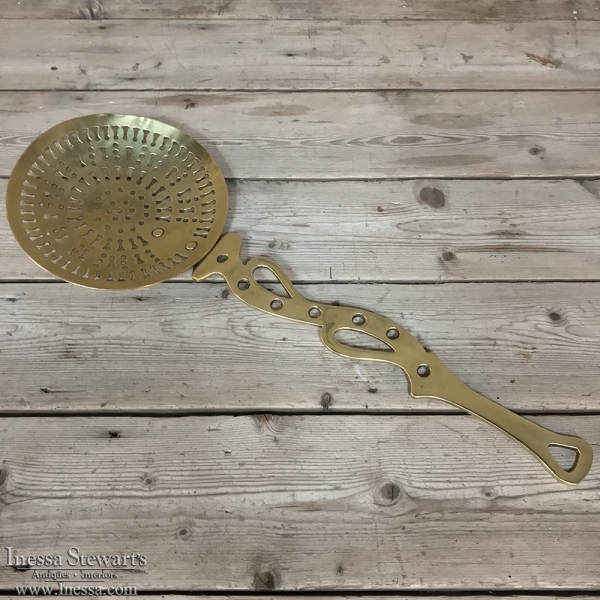 19th Century French Art Nouveau Brass Kitchen Strainer (Only 3 Left, sold EACH)