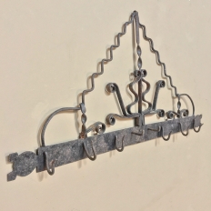 Pair 19th Century Spanish Wrought Iron Spoon Racks from Malaga