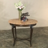 19th Century French Louis XV Oval Marble Top End Table