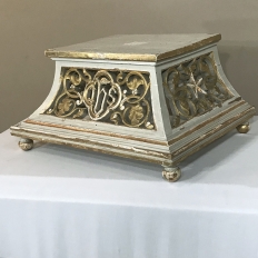 19th Century Gilded and Painted Wood Tabor