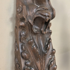 18th Century Hand Carved Angel Oak Pilaster 