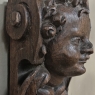 18th Century Hand Carved Angel Oak Pilaster 