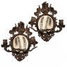 Pair Antique Italian Neoclassical Mirrored Wall Sconces