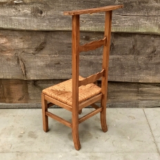 19th Century Country French Rush Seat Prie Dieu