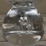 Antique Etched Glass Vase with Silver Base signed by Val Saint Lambert