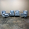 Pair Mid-Century French LXVI Painted Bergeres ~ Armchairs