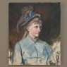 Antique Oil on Canvas "Portrait of a Swedish Lady"