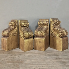 Set of Four 19th Century Giltwood Corbels