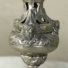19th Century Silver Plate Incense Burner Table Lamp ca. 1870