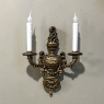Pair Italian Hand-Carved Wood Louis XIV Gilded Sconces