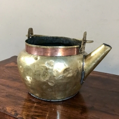 19th Century Brass & Copper Kettle
