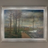 Grand Mid-Century Framed Oil Painting on Canvas by Fr. De Roover