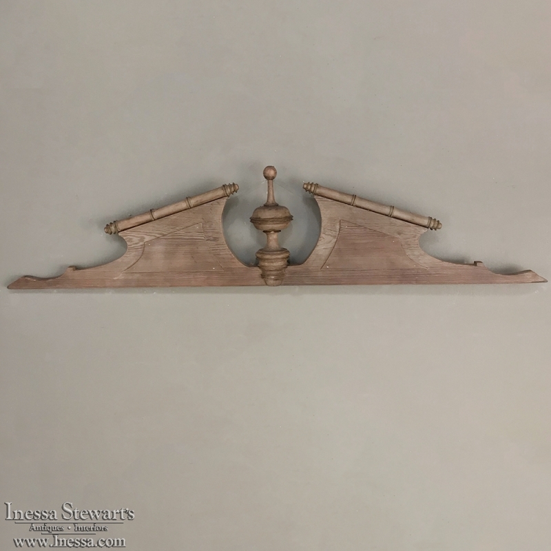 Antique Faux Bamboo Crown with Finial