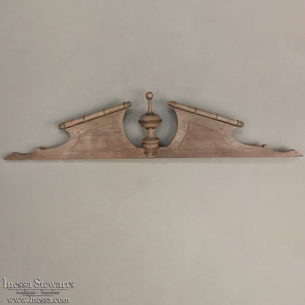 Antique Faux Bamboo Crown with Finial