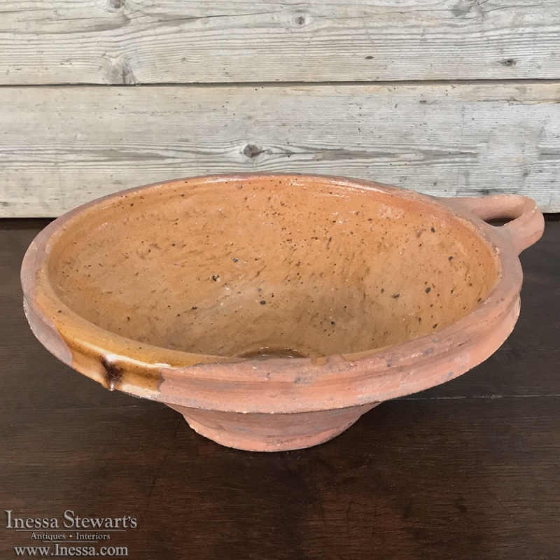 Antique Country French Earthenware Bowl