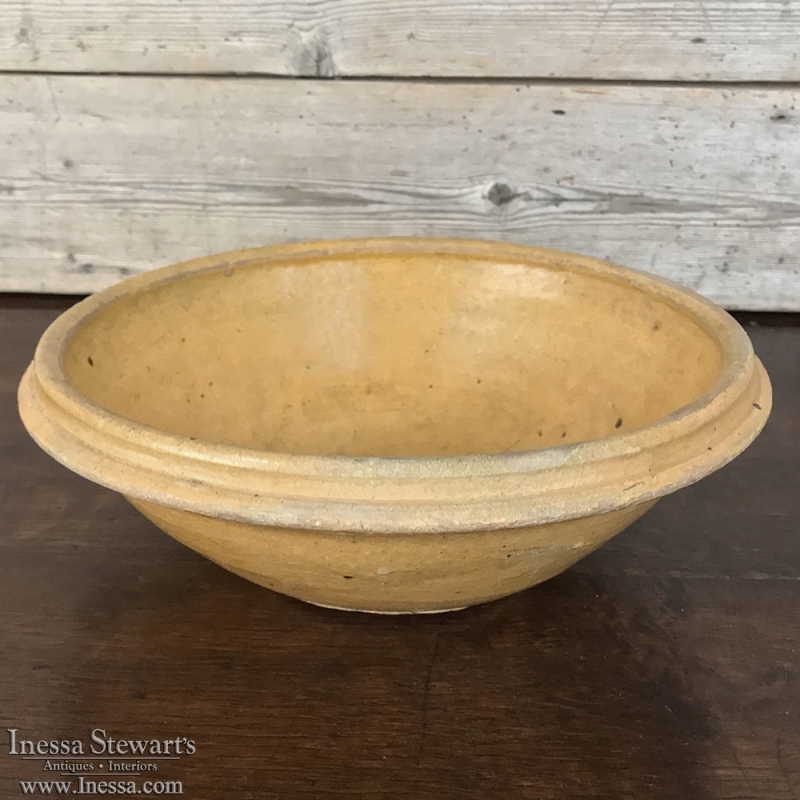19th Century Country French Glazed Earthenware Bowl