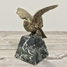 Statue, Antique French Bronze Bird, on Marble Base