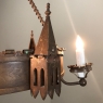 Antique Gothic Wrought Iron Chandelier