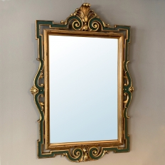 Antique Baroque Painted Mirror