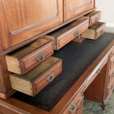 Grand 19th Century Louis Philippe Mahogany Desk with Bookcase