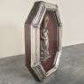 19th Century French Silverplated Madonna in Octagonal Frame