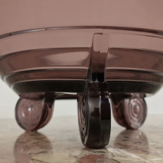 Lavender Art Deco Glass Footed Centerpiece Bowl