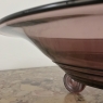 Mid-Century Hand-Blown Glass Footed Bowl