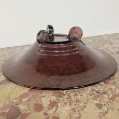 Lavender Art Deco Glass Footed Centerpiece Bowl